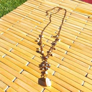 Delicate Gold Pearl Rhinestone Short Necklace